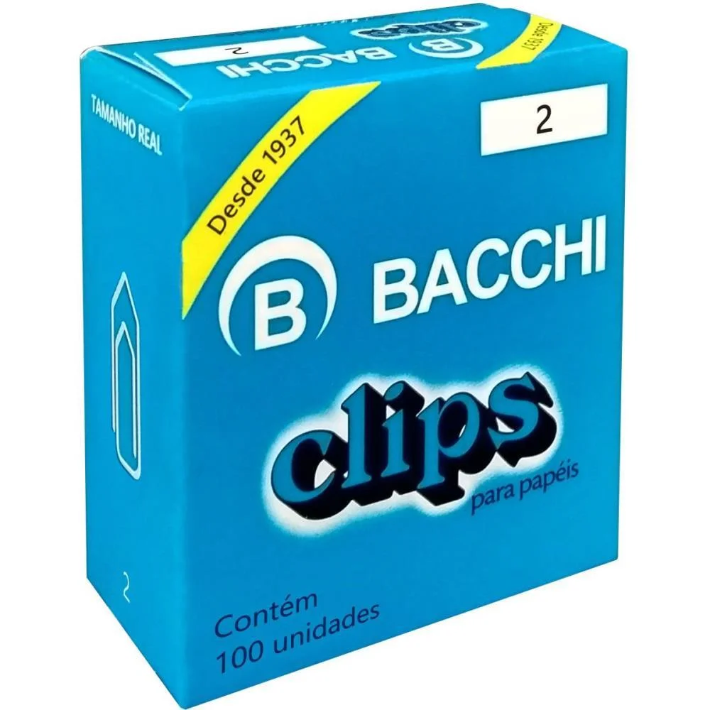 CLIPE GALVANIZADO ACO 2 100 UNIDADES BACCHI (PCT.C/10) - imagem 4