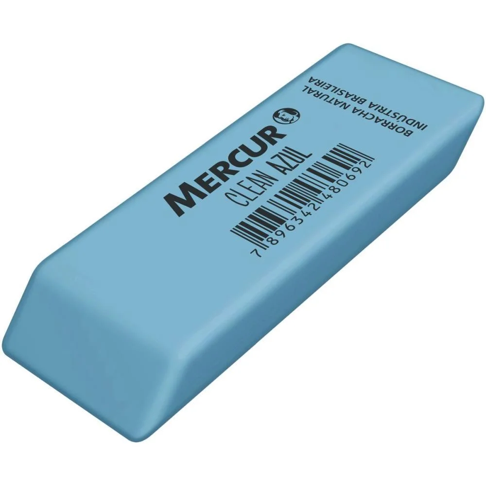 BORRACHA COLORIDA CLEAN AZUL MERCUR (CX.C/24) - imagem 4