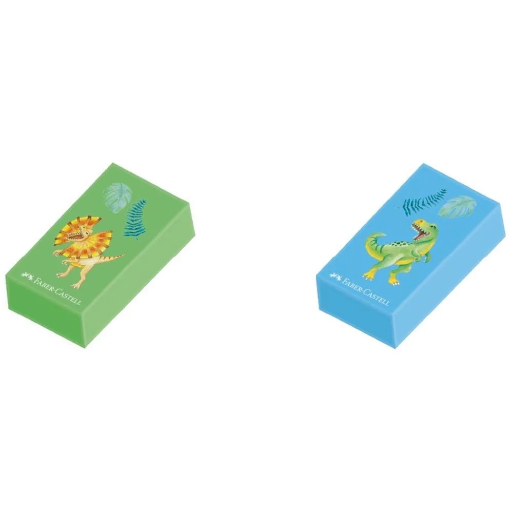 BORRACHA COLORIDA DINOSSAURO 2 MODELOS CARTELA FABER-CASTELL (CX.C/24) - imagem 4