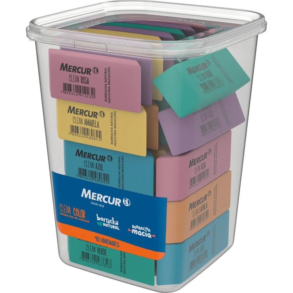 BORRACHA COLORIDA CLEAN COLOR MERCUR (POTE-40) - imagem 3