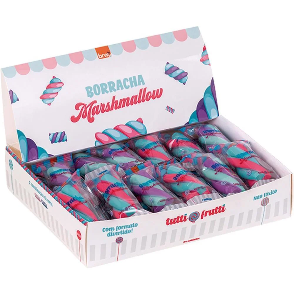 BORRACHA COLORIDA MARSHMALLOW TUTTI FRUTTI COLOR BRW (DP.C/24) - imagem 2