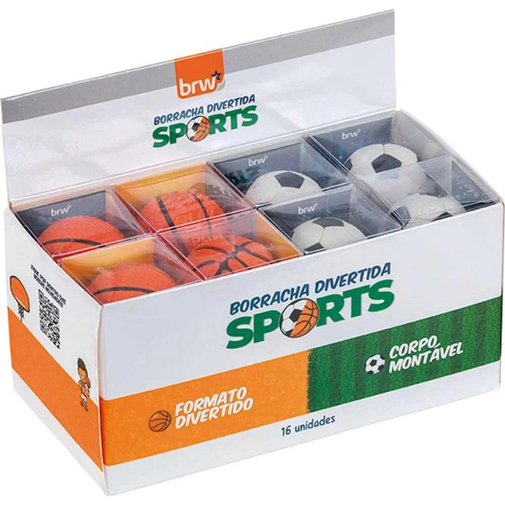 BORRACHA DECORADA SPORTS BALL DESMONTAVEL 2MOD. BRW (DP.C/16) - imagem 2