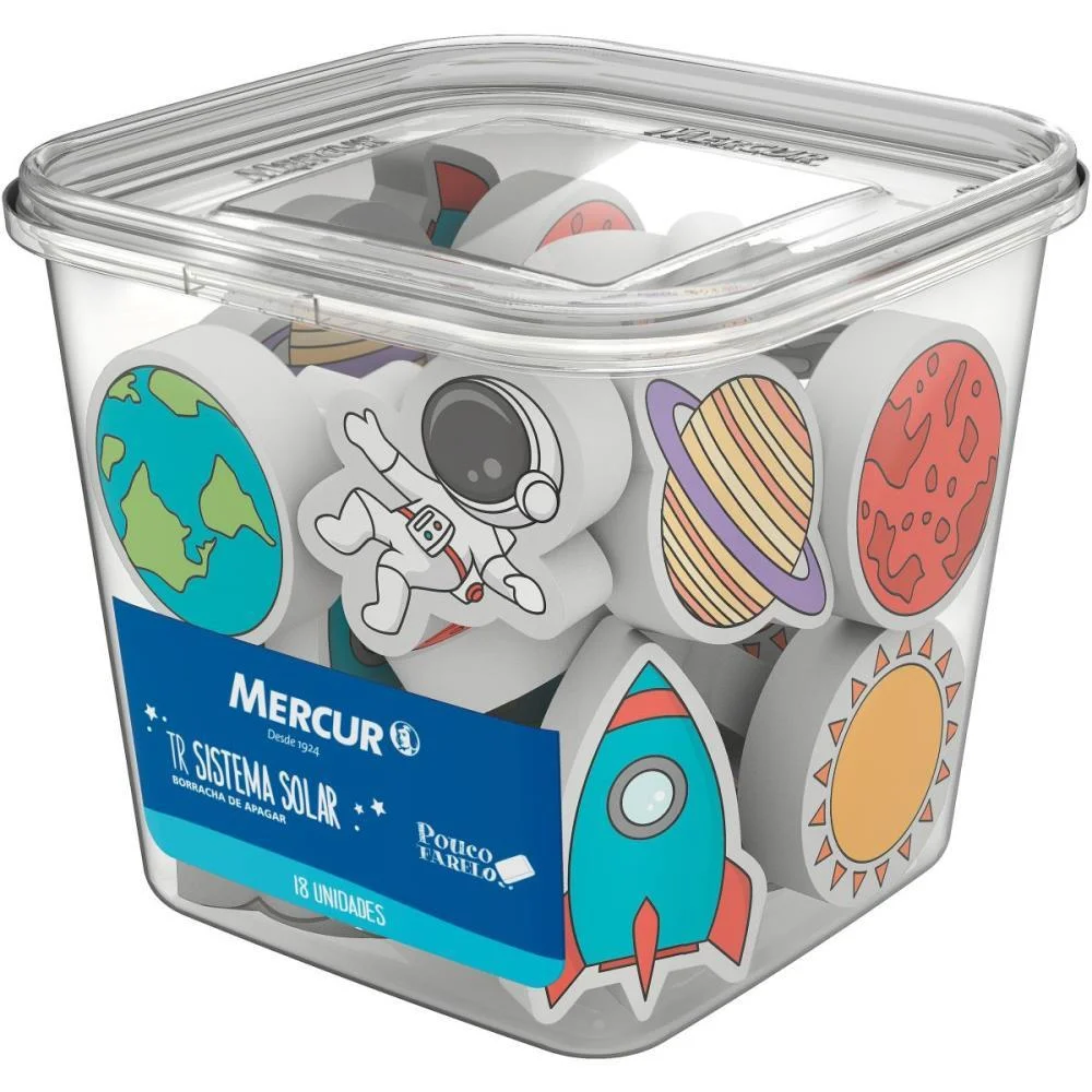 BORRACHA DECORADA SISTEMA SOLAR SORTIDA MERCUR (POTE-18) - imagem 2