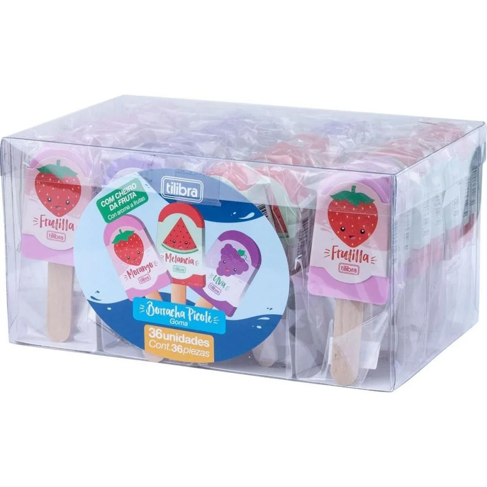 BORRACHA DECORADA PICOLE FRUTAS (S) TILIBRA (DP.C/36) - imagem 2