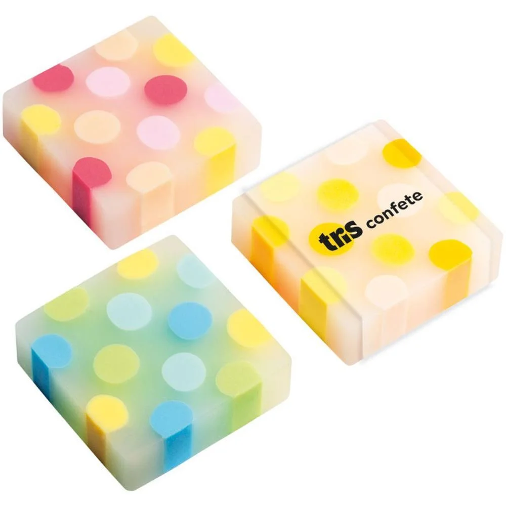 BORRACHA DECORADA TRIS CONFETE 3 CORES SUMMIT (DP.C/24) - imagem 4