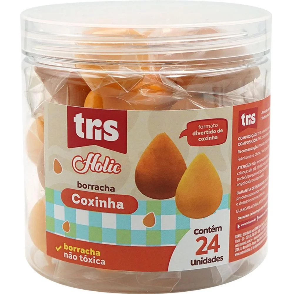 BORRACHA DECORADA TRIS COXINHA 2 CORES SUMMIT (POTE-24) - imagem 3