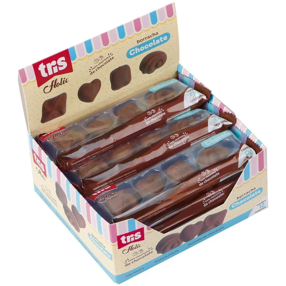 BORRACHA DECORADA TRIS CHOCOLATE 4 MODELOS SUMMIT (DP.C/12) - imagem 4