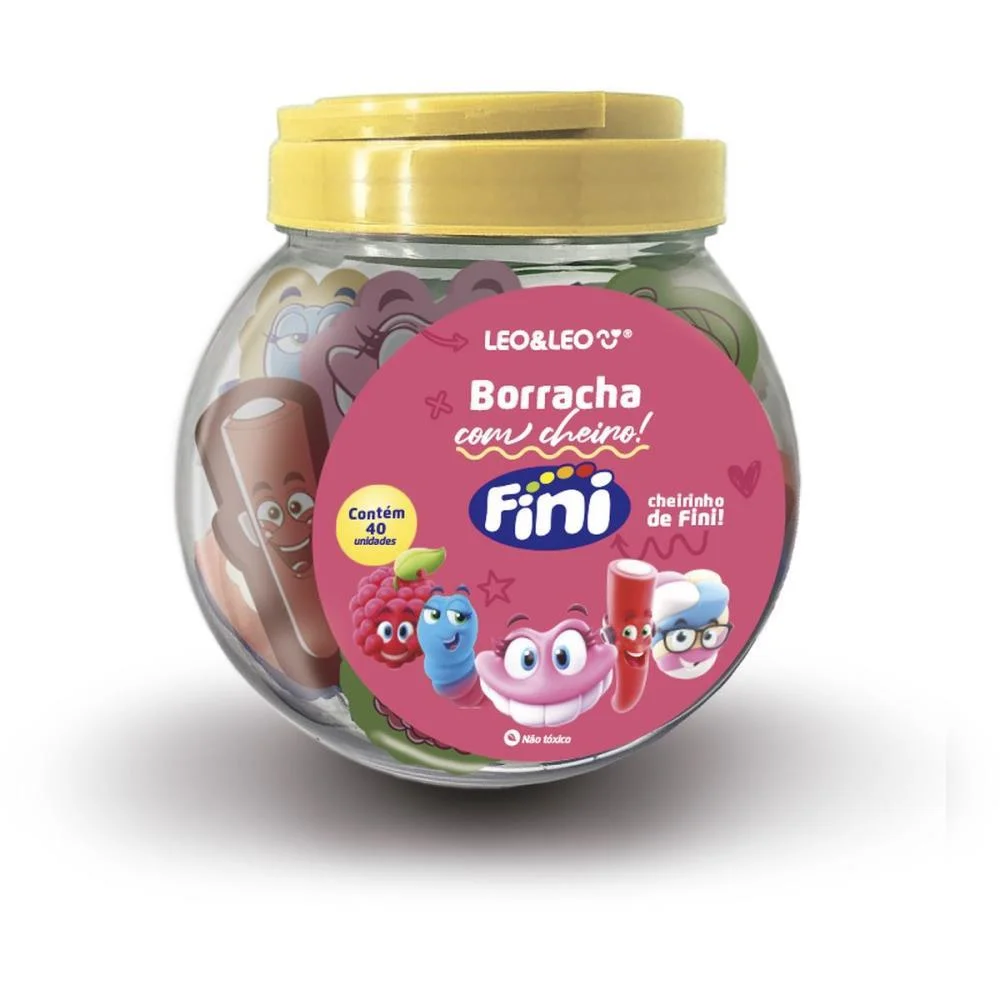 BORRACHA DECORADA FINI C/FORMA+AROMA (S) LEONORA (POTE-40) - imagem 2