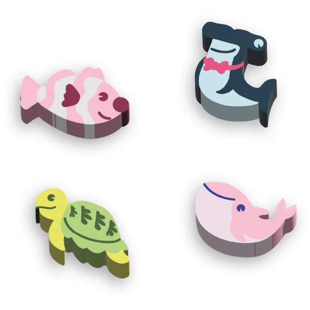 BORRACHA DECORADA FUNDO DO MAR POTE BALEIRO 4MOD LEONORA (DP.C/12) - imagem 5