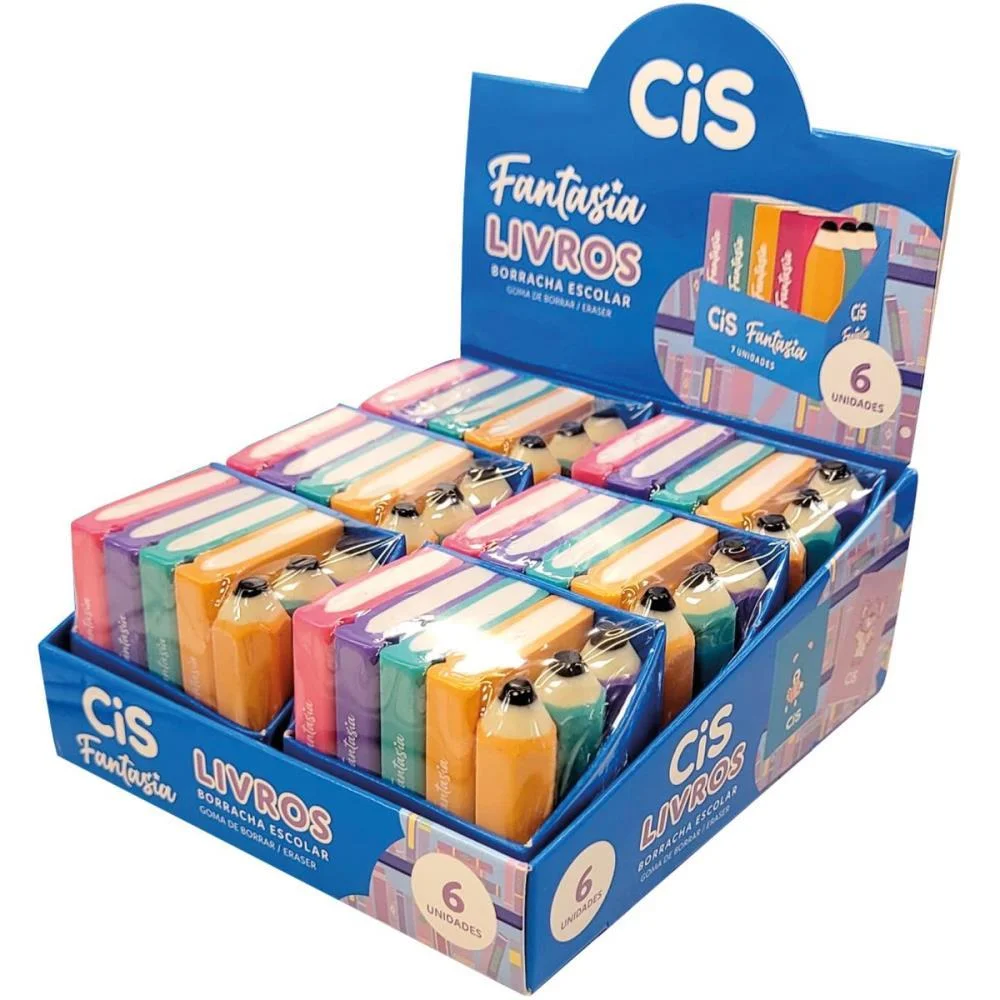 BORRACHA DECORADA CIS FANTASIA LIVRO/LAPIS 6CORE SERTIC (DP/C.06) - imagem 2