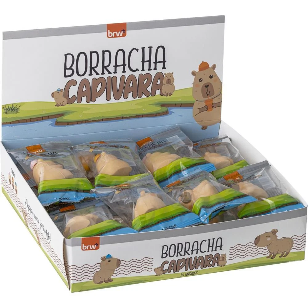 BORRACHA DECORADA BORRACHA CAPIVARA 3MODELOS (S) BRW (DP.C/24) - imagem 2