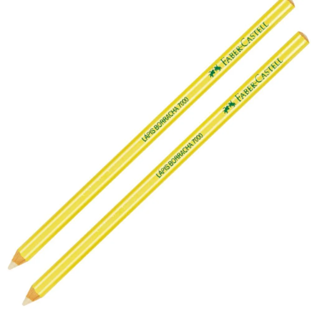BORRACHA LAPIS ECOLAPIS AMARELO NEON FABER-CASTELL (CX.C/12) - imagem 3