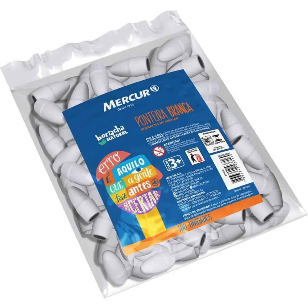 BORRACHA PONTEIRA BRANCA P/LAPIS MERCUR (PCT.C/100) - imagem 2