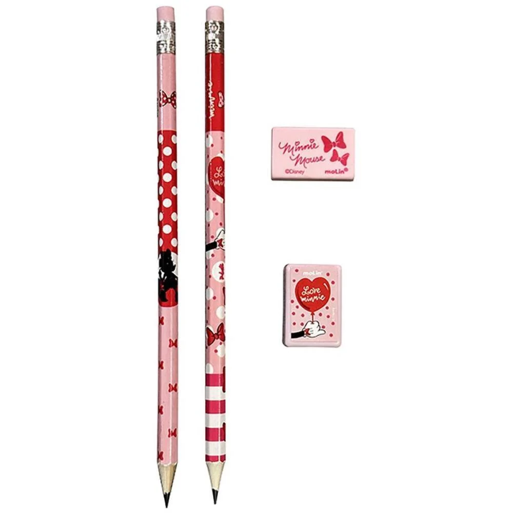 KIT ESCOLAR MINNIE 2LAP+1APON+1BORRACHA MOLIN (UNIDADE) - imagem 4