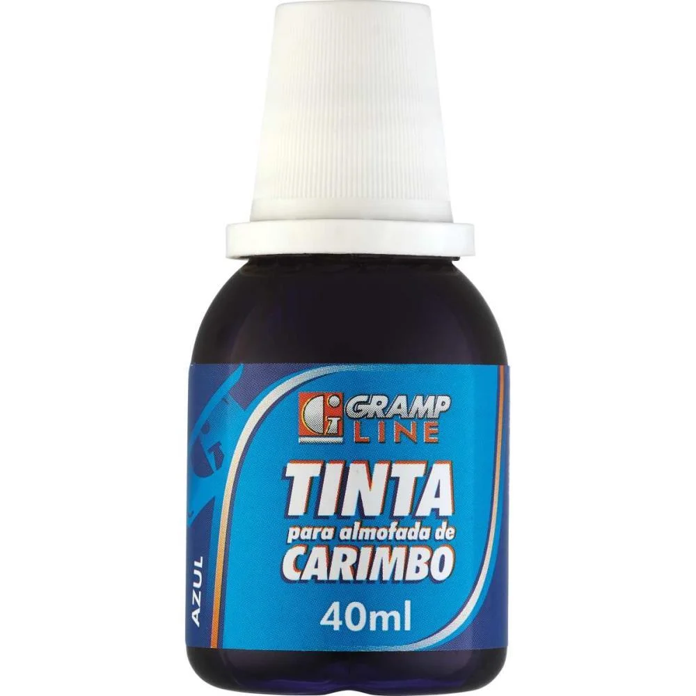 TINTA PARA CARIMBO 40ML AZUL GRAMP LINE (CX.C/12) - imagem 3