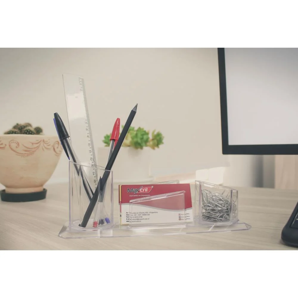 ACESSORIO PARA MESA PORTA CANETA/CLIPS/LEMB.CRISTA MAXCRIL (UNIDADE) - imagem 4