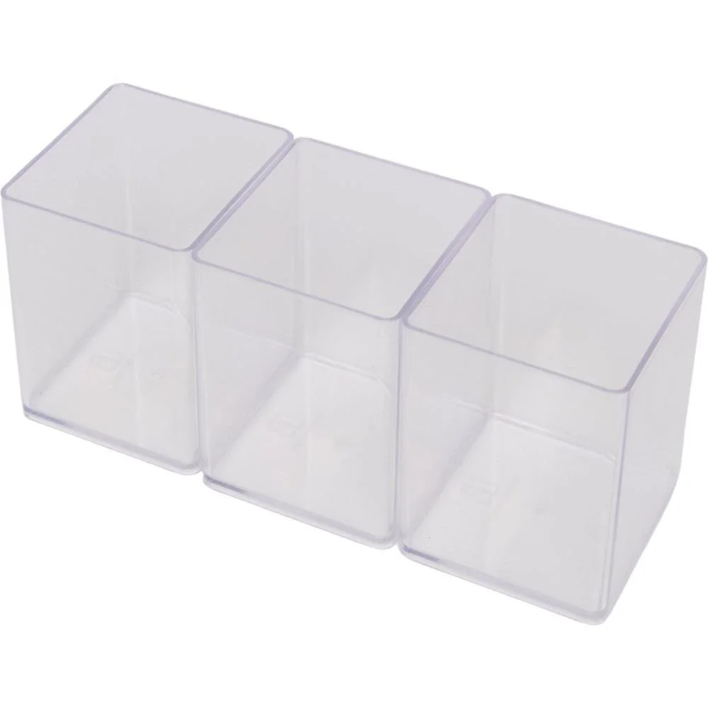 ACESSORIO PARA MESA ORGANIZADOR OFFICE CRISTAL 3 P POLIBRAS (KIT) - imagem 2