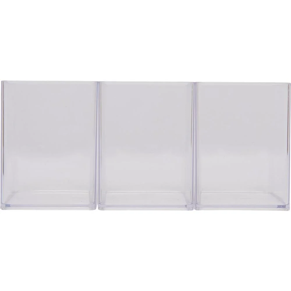 ACESSORIO PARA MESA ORGANIZADOR OFFICE CRISTAL 3 P POLIBRAS (KIT) - imagem 3