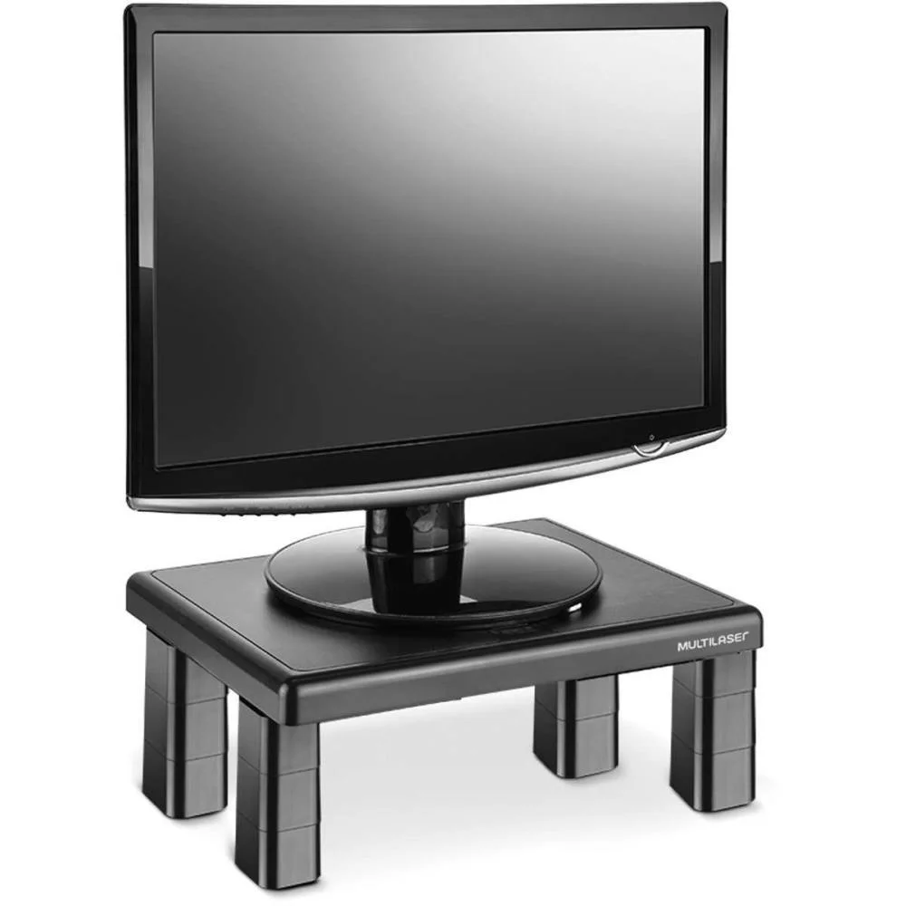 SUPORTE PARA MONITOR QUADRADO 4 NIVEIS ALTURA PRETO MULTI (UNIDADE) - imagem 4