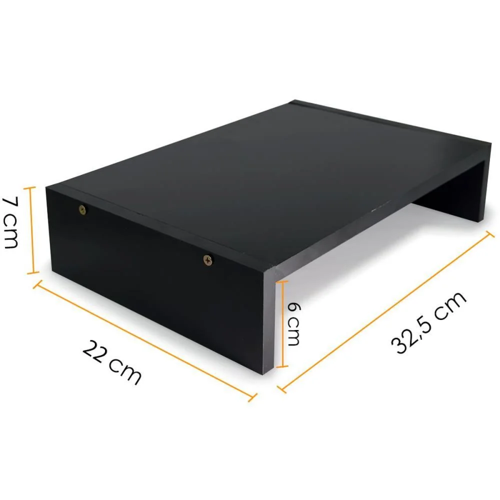SUPORTE PARA MONITOR SIMPLES MDF 32,5X22X7CM PRETO STALO (UNIDADE) - imagem 7