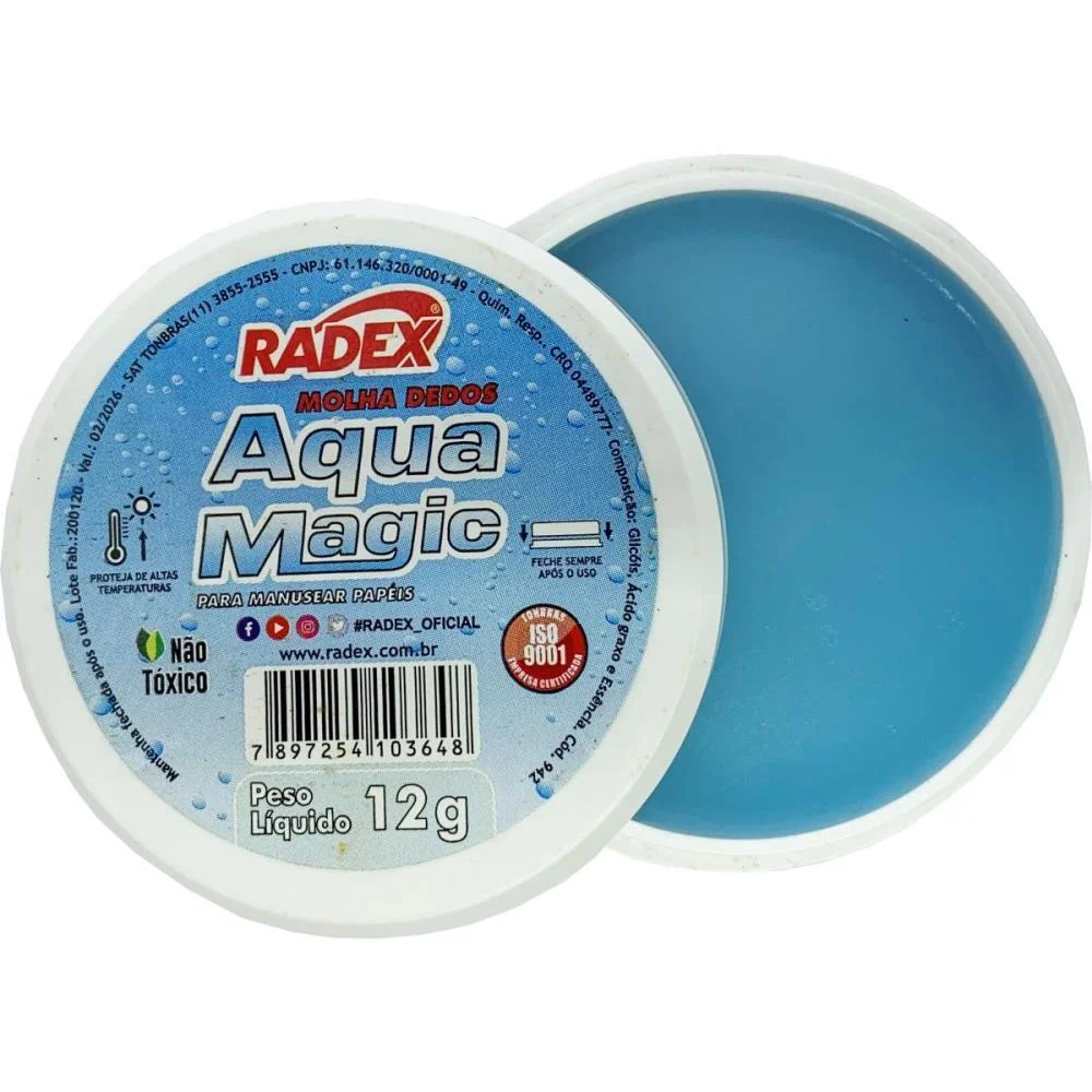 UMEDECEDOR DE DEDO ASUPER AQUA MAGIC 12G. RADEX (CX.C/12) - imagem 2
