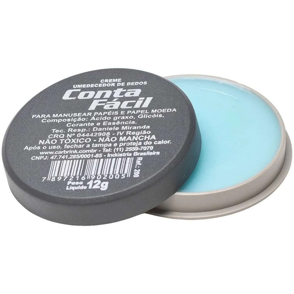 UMEDECEDOR DE DEDO PASTA 12 GRAMAS CARBRINK (PCT.C/12) - imagem 3