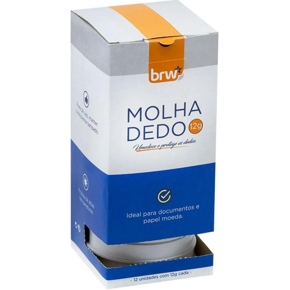 UMEDECEDOR DE DEDO MOLHA DEDO 12G. BRW (CX.C/12) - imagem 5