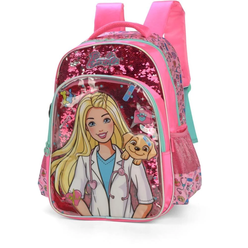 MOCHILA INFANTIL BARBIE G PINK LUXCEL (UNIDADE) - imagem 3