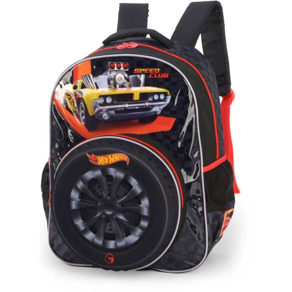 MOCHILA INFANTIL HOT WHEELS G PRETA LUXCEL (UNIDADE) - imagem 4