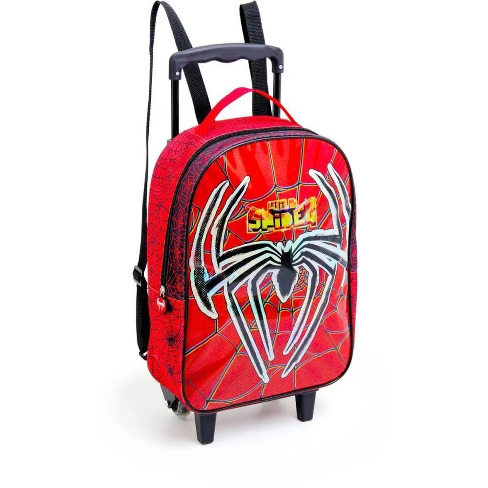 MOCHILA INFANTIL COM RODINHA WILD SPIDER MD (S) KIT (UNIDADE) - imagem 2