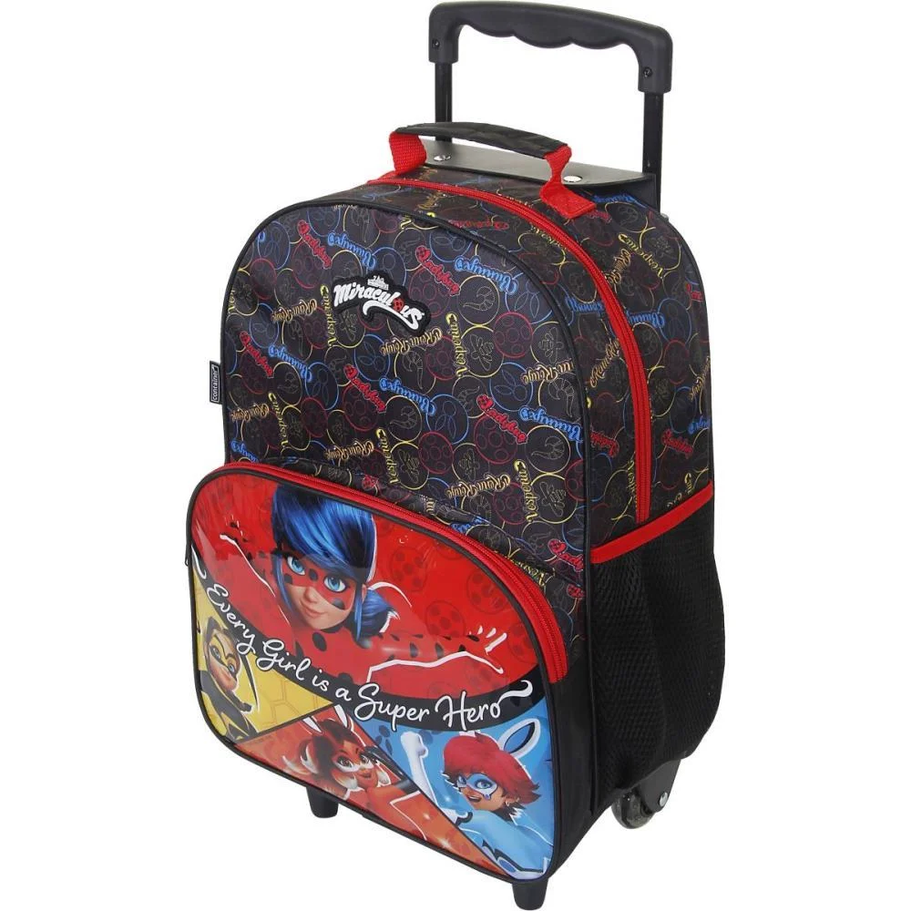 MOCHILA INFANTIL COM RODINHA MIRACULOUS MAX G DERMIWIL (UNIDADE) - imagem 4