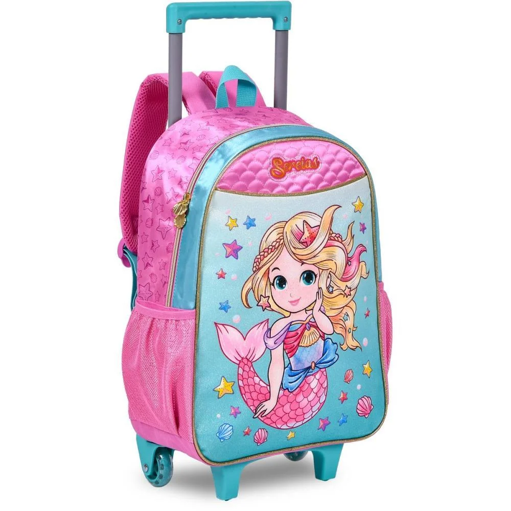 MOCHILA INFANTIL COM RODINHA SEREIAS G ESTOJO+LANCHEIRA CLIO (KIT) - imagem 2