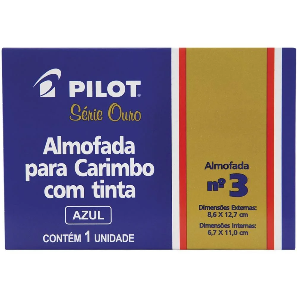 ALMOFADA CARIMBO N.3 AZUL PILOT (UNIDADE) - imagem 4