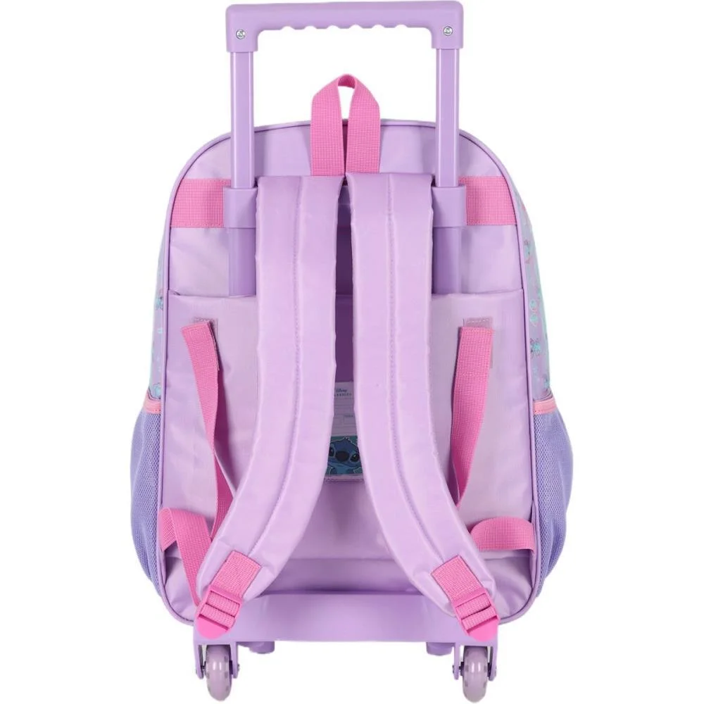 MOCHILA INFANTIL COM RODINHA STITCH ROXO G LUXCEL (UNIDADE) - imagem 7