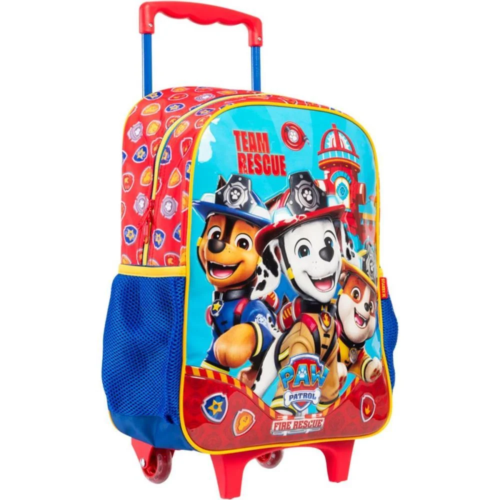 MOCHILA INFANTIL COM RODINHA PATRULHA CANINA FIRE RESCUE GR XERYUS (UNIDADE) - imagem 4
