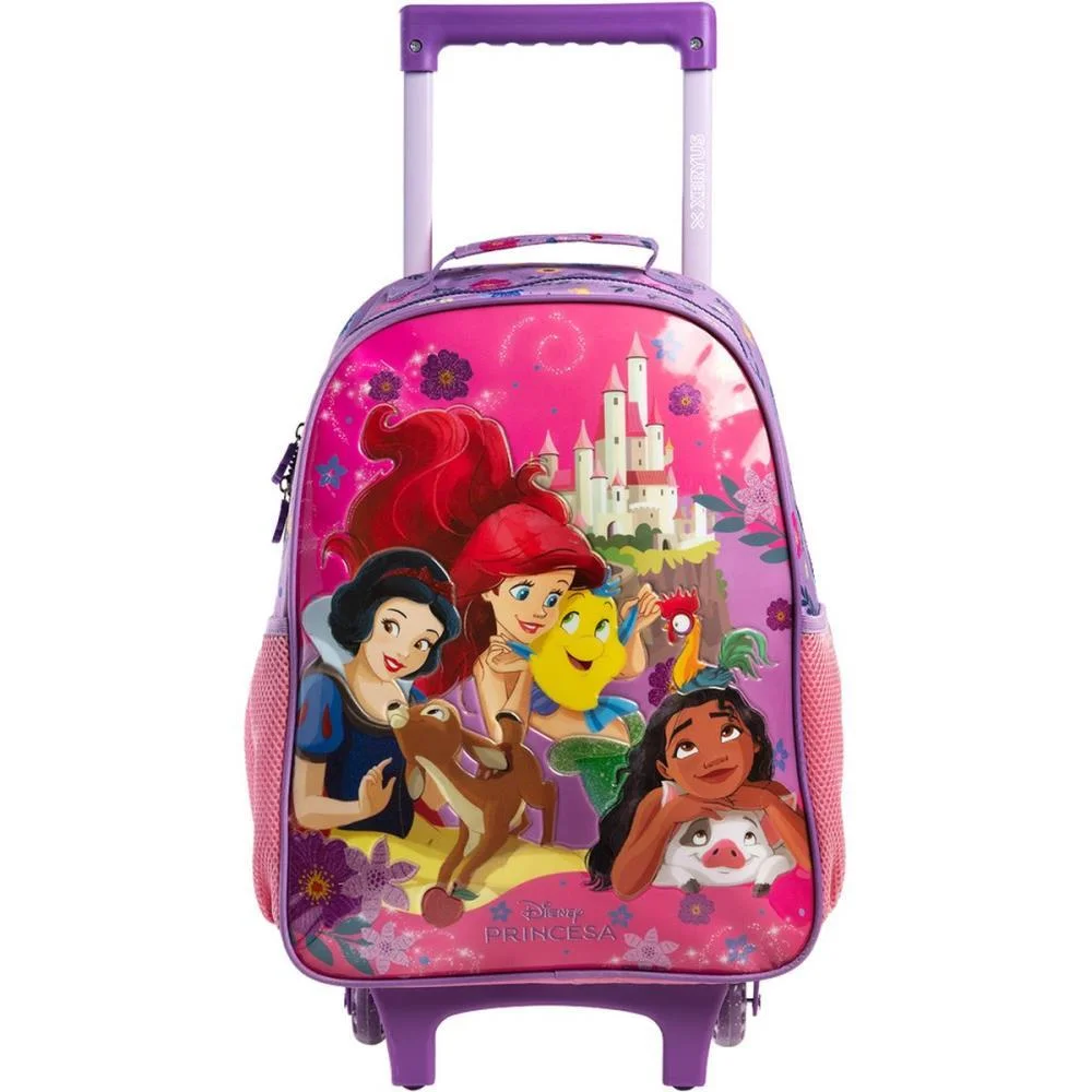 MOCHILA INFANTIL COM RODINHA PRINCESAS X XERYUS (UNIDADE) - imagem 2