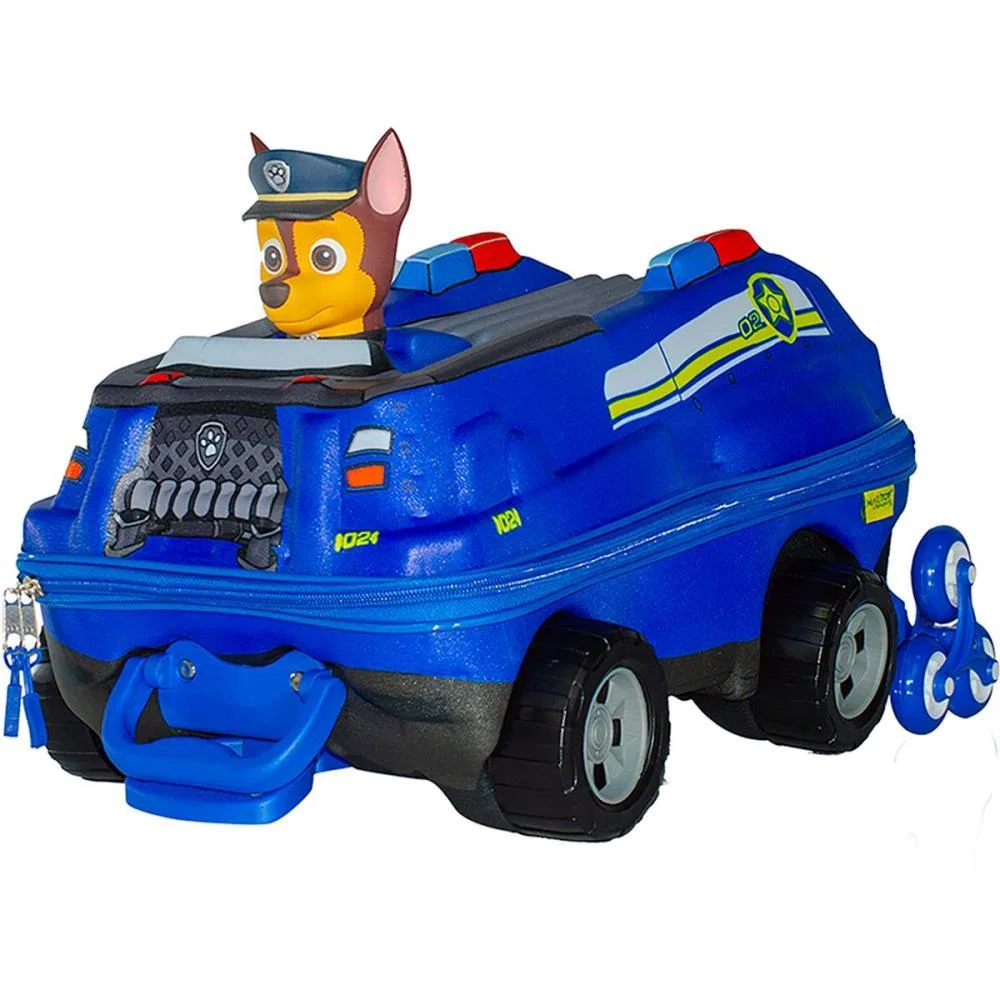 MOCHILA INFANTIL COM RODINHA PATRULHA CANINA CHASE CARRO MAXTOY (UNIDADE) - imagem 3