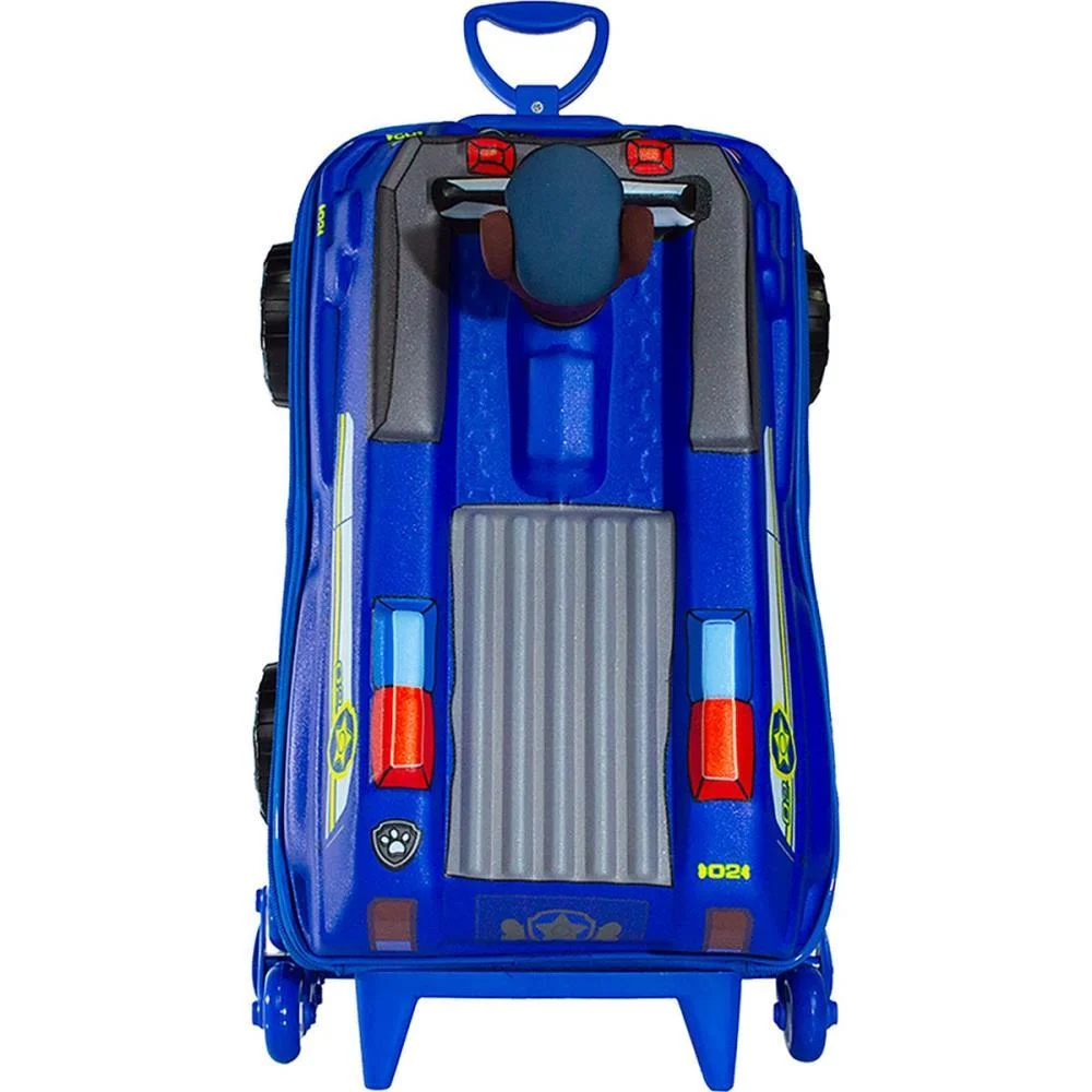 MOCHILA INFANTIL COM RODINHA PATRULHA CANINA CHASE CARRO MAXTOY (UNIDADE) - imagem 4