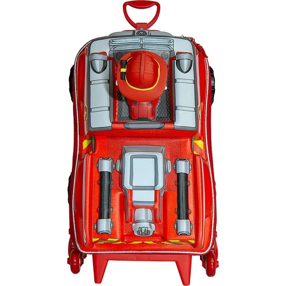 MOCHILA INFANTIL COM RODINHA PATRULHA CANINA MARSHALL CARRO MAXTOY (UNIDADE) - imagem 5