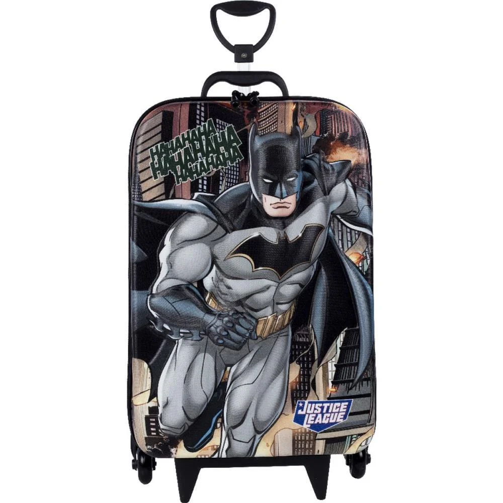 MOCHILA INFANTIL COM RODINHA LIGA DA JUSTICA BATMAN MAXTOY (UNIDADE) - imagem 2