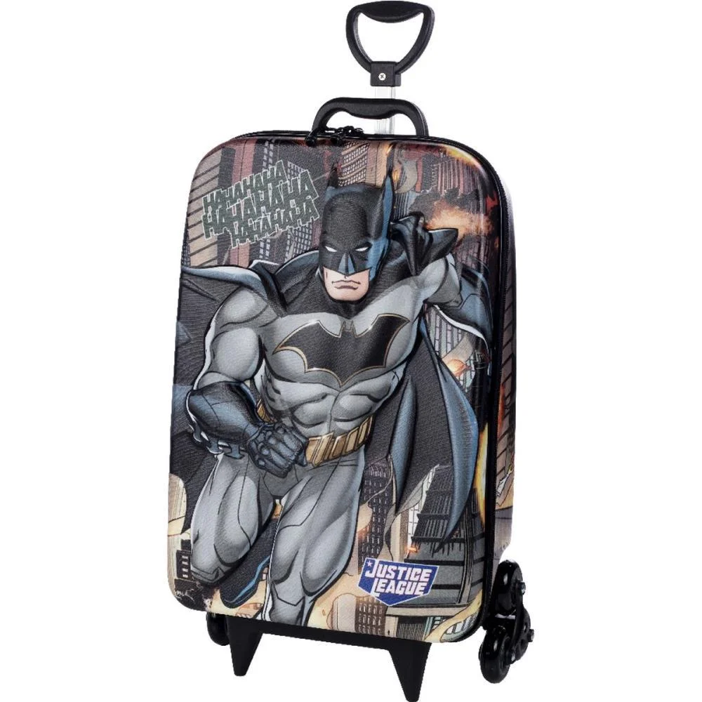 MOCHILA INFANTIL COM RODINHA LIGA DA JUSTICA BATMAN MAXTOY (UNIDADE) - imagem 4