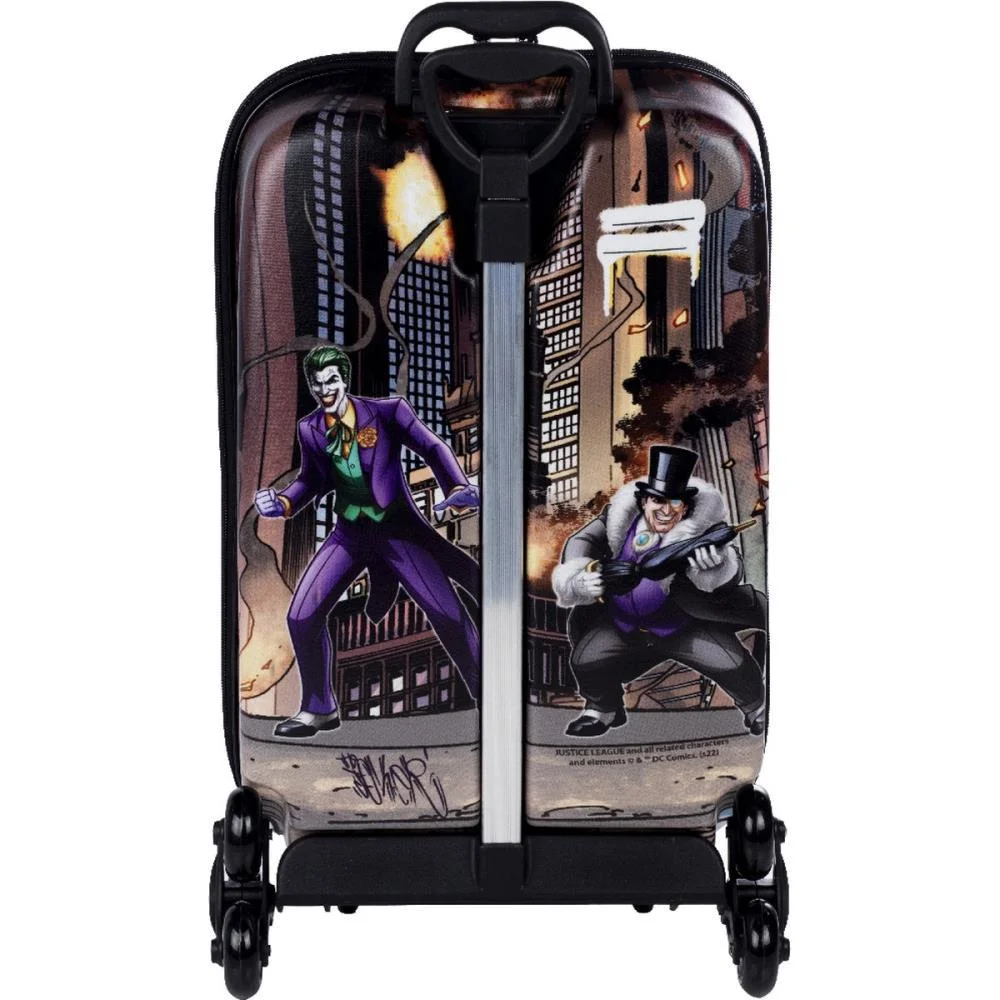 MOCHILA INFANTIL COM RODINHA LIGA DA JUSTICA BATMAN MAXTOY (UNIDADE) - imagem 5