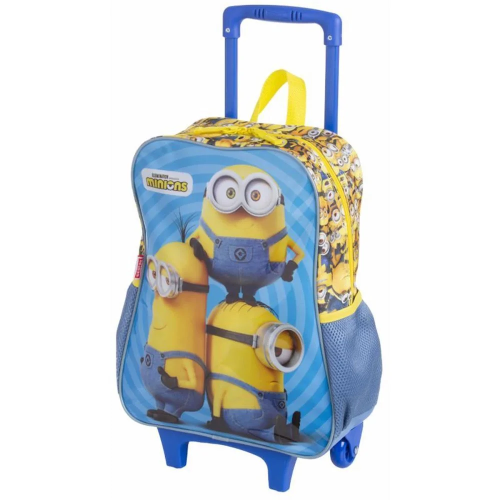 MOCHILA INFANTIL COM RODINHA MINIONS G 44CM SESTINI (UNIDADE) - imagem 3