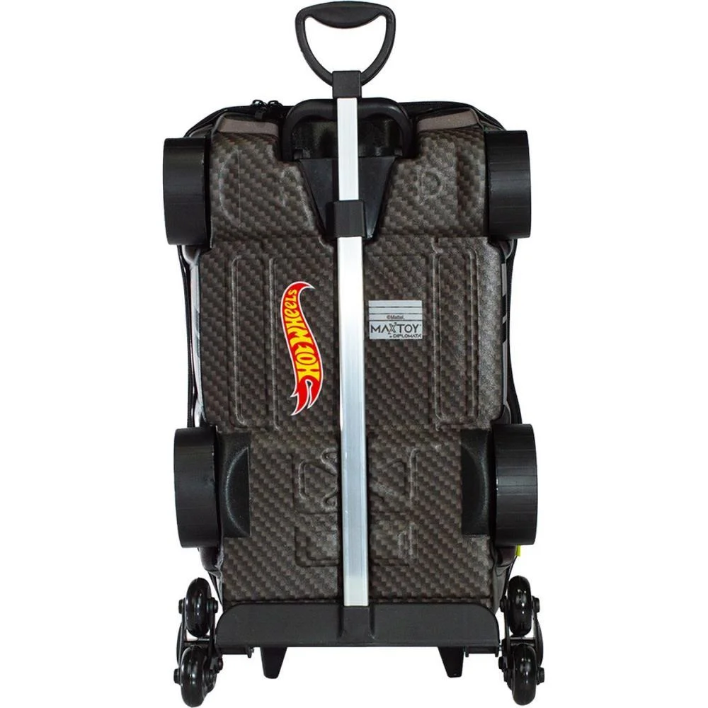 MOCHILA INFANTIL COM RODINHA HOTWHEELS NIGHT SHIFTER CINZA MAXTOY (UNIDADE) - imagem 9