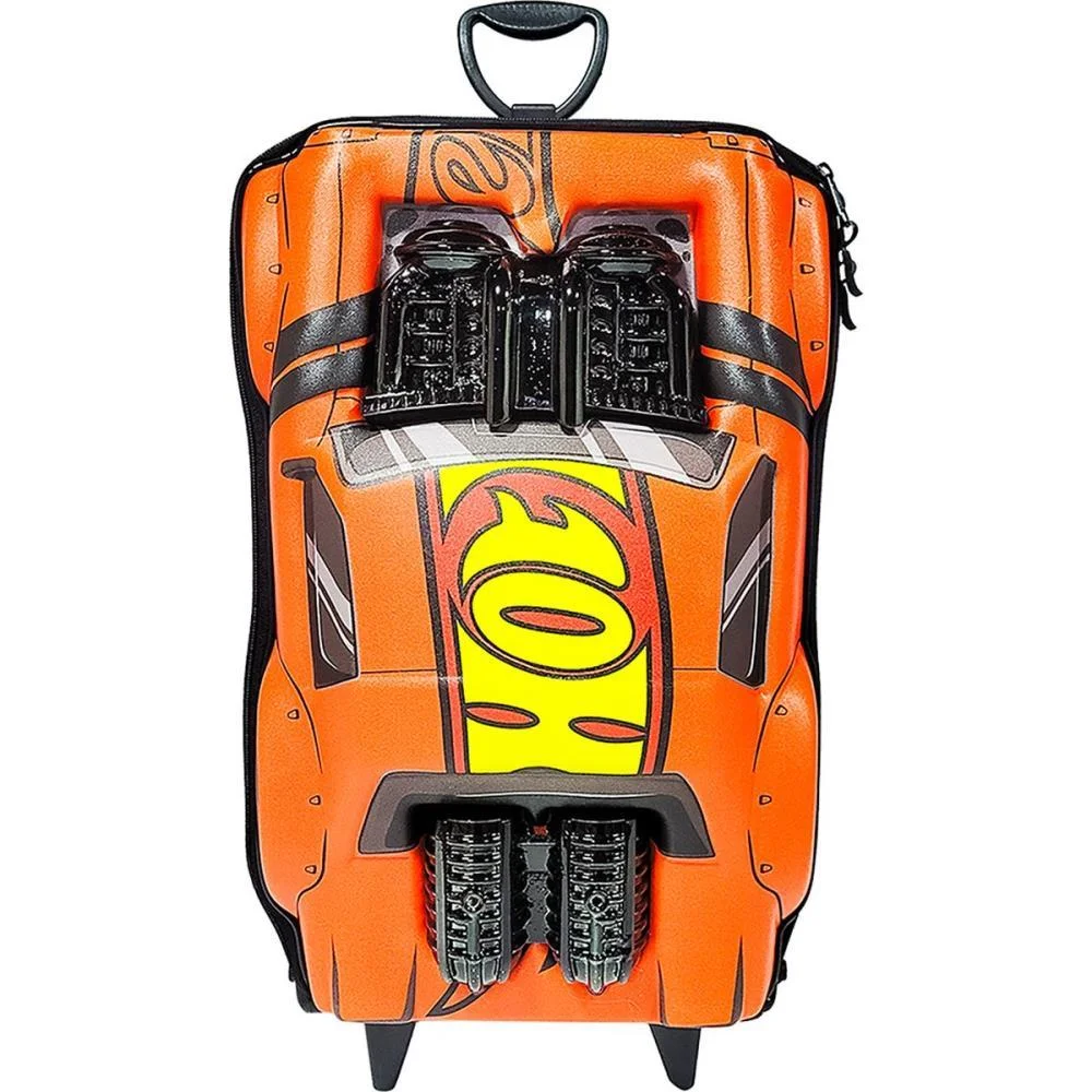 MOCHILA INFANTIL COM RODINHA HOTWHEELS NIGHT SHIFTER LARANJ MAXTOY (UNIDADE) - imagem 4