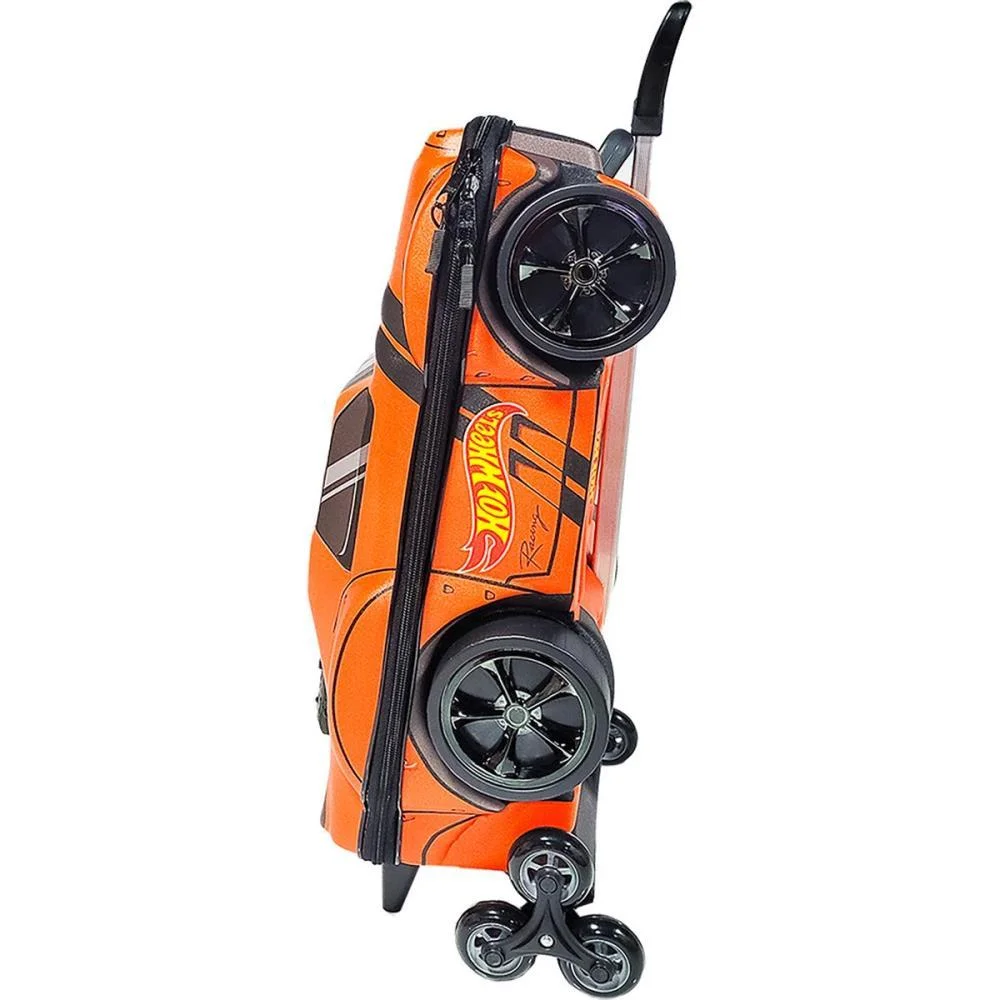 MOCHILA INFANTIL COM RODINHA HOTWHEELS NIGHT SHIFTER LARANJ MAXTOY (UNIDADE) - imagem 8