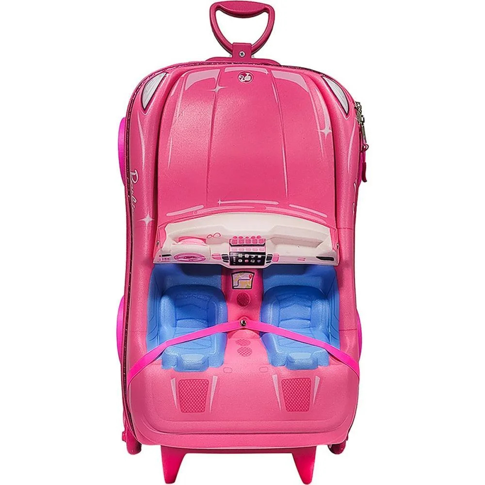 MOCHILA INFANTIL COM RODINHA BARBIE CONVERSIVEL MAXTOY (UNIDADE) - imagem 4