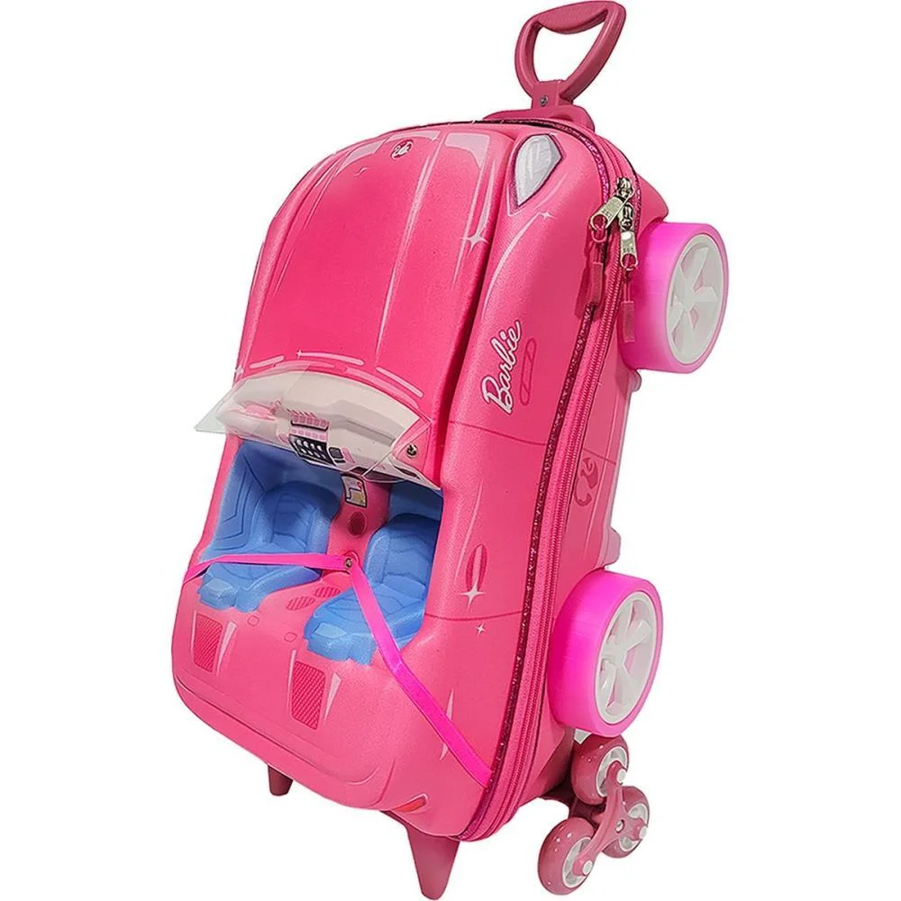 MOCHILA INFANTIL COM RODINHA BARBIE CONVERSIVEL MAXTOY (UNIDADE) - imagem 6