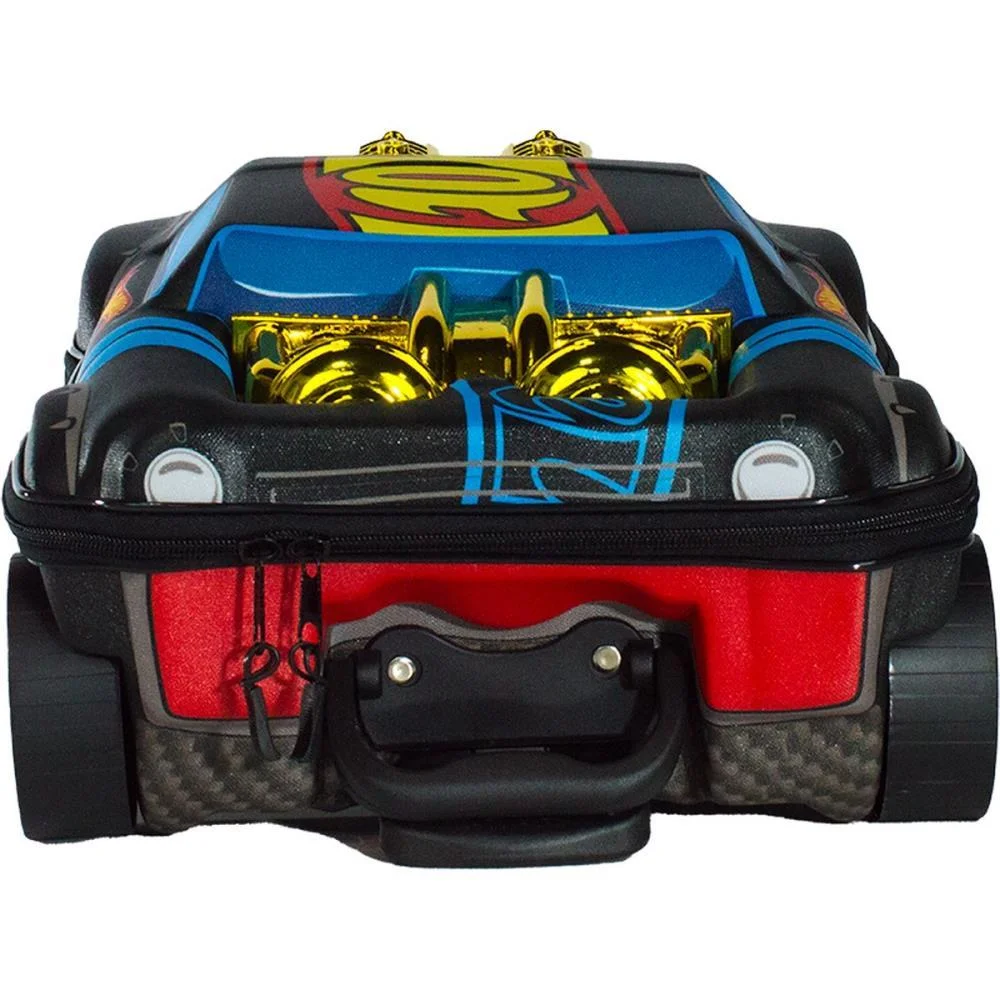 MOCHILA INFANTIL COM RODINHA HOT WHEELS NIGHT SHIFTER PRETO MAXTOY (UNIDADE) - imagem 9