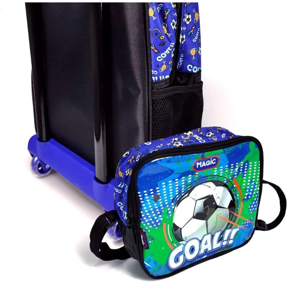 MOCHILA INFANTIL COM RODINHA GOAL G ESTOJO+LANCHEIRA MAGIC KIDS (KIT) - imagem 4